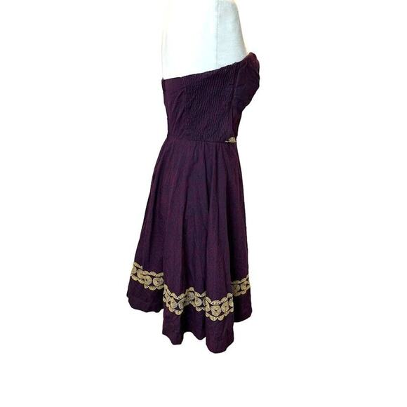 Anthropologie Girls from Savoy Strapless Dress Elegant Retro Victorian Size 2 - Picture 7 of 10
